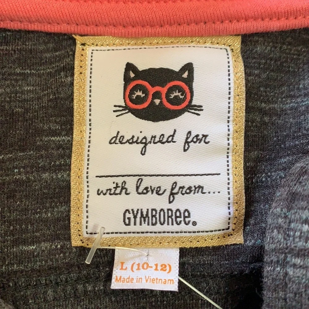 Gymboree Girls Charcoal Heather Gray Jacket L (10-12) NWT Asymmetrical Zip